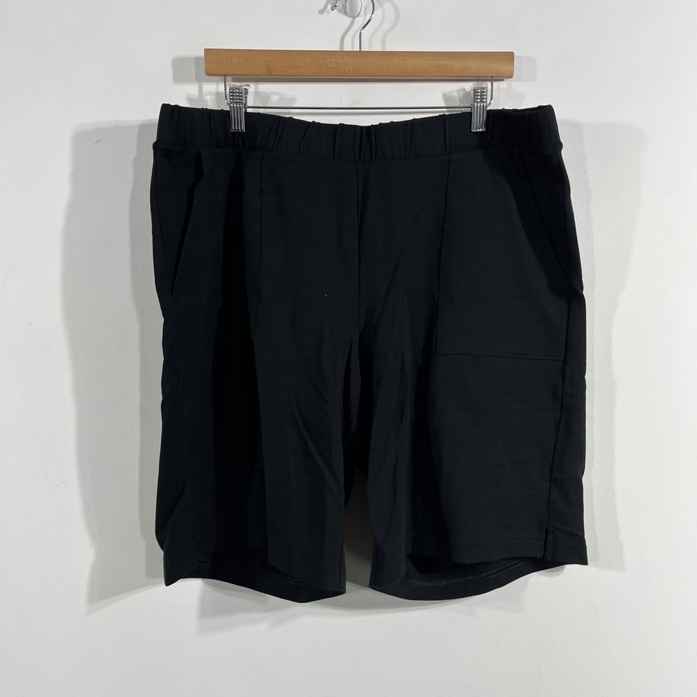 Pure Jill Affinity French Terry Shorts Black Pima Cotton Tencel Womens XL Casual